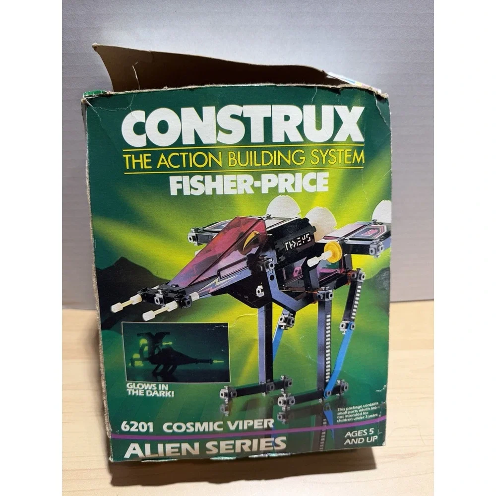 1985 Construx Fisher Price 6201 Cosmic Viper Alien Series - Open Box